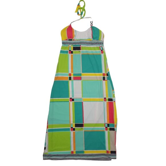 Trina Turk halter colorblock maxi dress Size Large - Picture 1 of 15